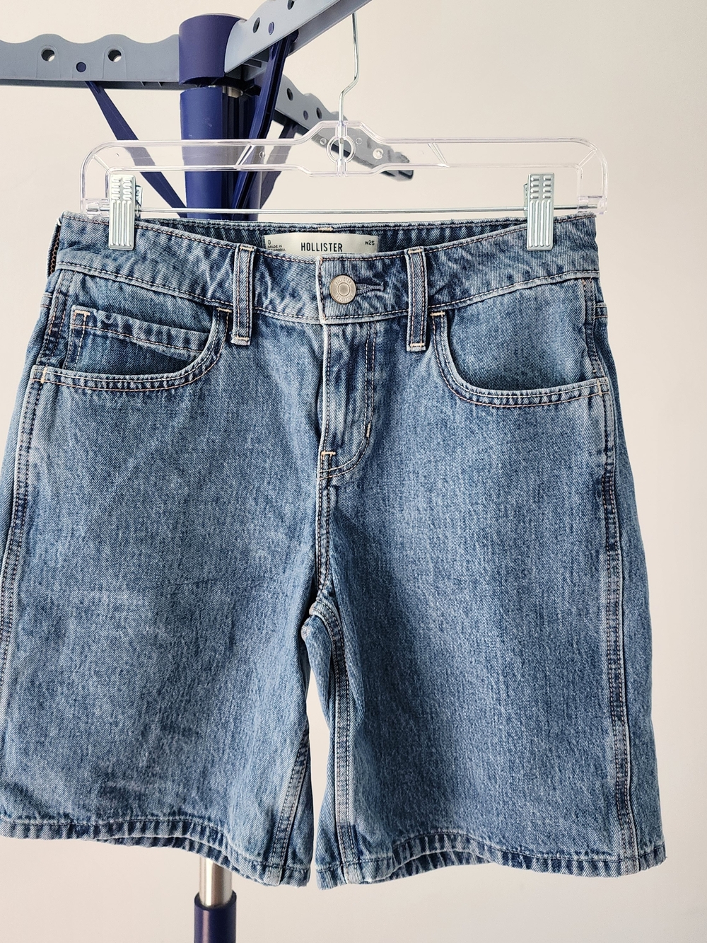 Hollister Medium Blue Relaxed Denim Shorts